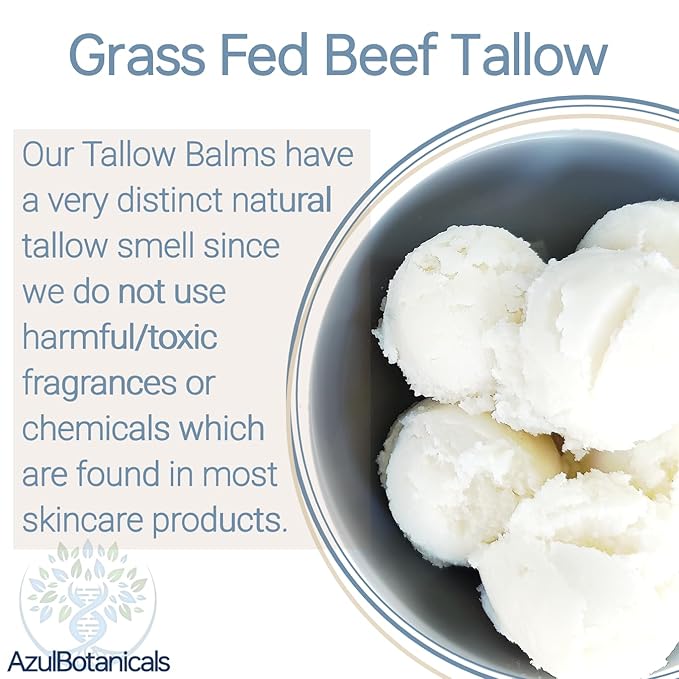 Simply Whipped Tallow Balm, Only 3 Ingredients, Grassfed/finished Tallow, Manuka Honey, and Jasmin Scent (Essential Oil) 50g (1.7 oz)