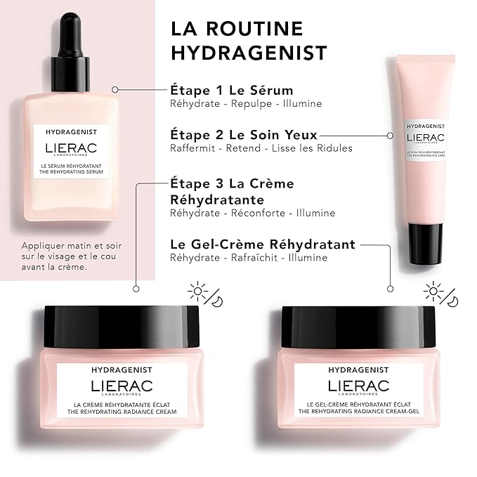 Lierac Hydragenist Hyaluronic Acid Serum for Face - Rehydrating Ferment, Plumps & Illuminates, Radiance Elevates for All Skin Types, Luminous Skin, Ultra Hydrating Face Serum for Women - 30ml