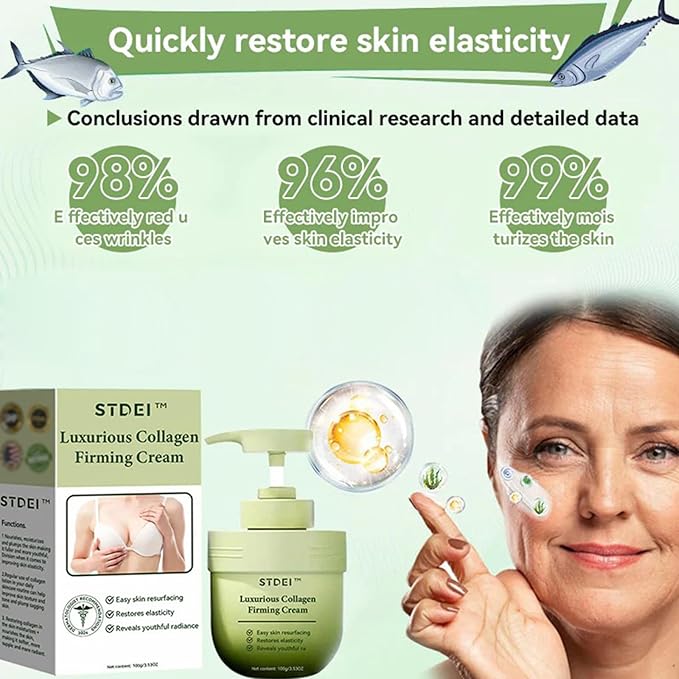 STDEI Luxurious Collagen Firming Cream,Advanced Firming Cream, Skin Tightening, Deep Moisturizing, For All Areas of the Body (2)