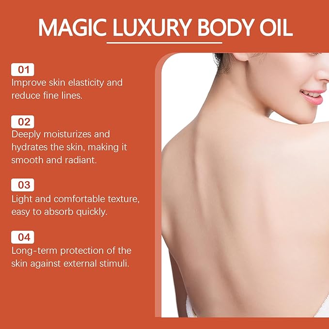 Magic Body Firming Oil, Deep Hydration & Anti-Wrinkle, Boosts Skin Elasticity, Lightweight Fast-Absorbing, Non-Greasy Formula for Glowing Skin – All Skin Types (1)