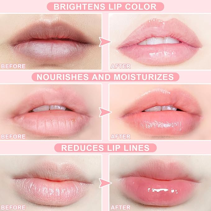 4 PCS Bee Lip Balm - Honey Watermelon Apple Coconut Lip Balm Sleeping Lip Mask Overnight with Sticks, Lip Exfoliating, Prevents Dry & Crack