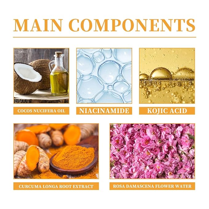 Turmeric Facial Cleanser, Deep Cleansing Exfoliating Glow Wash Turmeric Face Wash With Brush for Women All Skin.