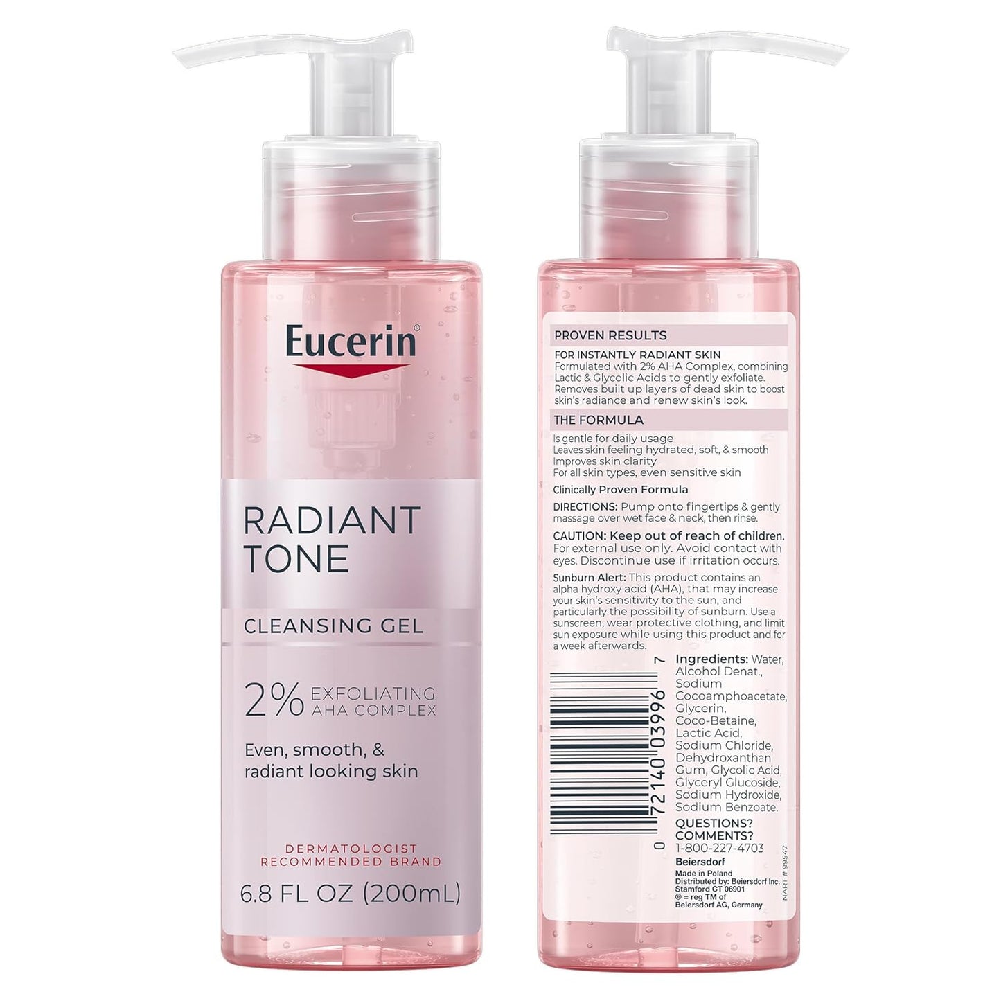 Radiant Tone AHA Face Cleanser Gel β Brightening Face Wash, 6.8 oz β¨π«§