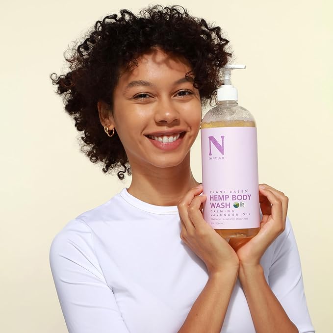 Dr. Natural Hemp Body Wash, Lavender, 32 oz - Pure Plant-Based Body Wash - Deep Cleansing and Moisturizing with Organic Shea Butter - Enriched with Hemp Seed Oil - Suitable for Sensitive Skin