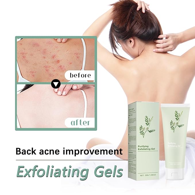 Purifying Exfoliating Gel, 2PCS Deep Cleansing Face and Body Exfoliating Scrub Gel, Advanced Purifying Exfoliatings Moisturizing Scrub for All Skin Types