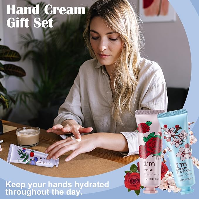 Blcculi 30 Pack Hand Cream Gift Set,Mini Hand Lotion for Dry Cracked Hands,Travel Size Hand Care Cream Fragrance Hand Lotion,Moisturizing Hand Cream for Women,Mothers Day Gifts, Valentine's Day