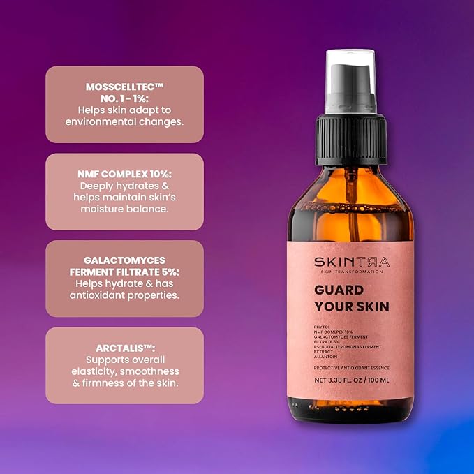 Guard Your Skin - Antioxidant Essence Mist - Long-Lasting Hydration & Defense against External Factors - Lightweight, Cooling, Vegan Formula – 100 ml/Net 3.38 Fl. Oz