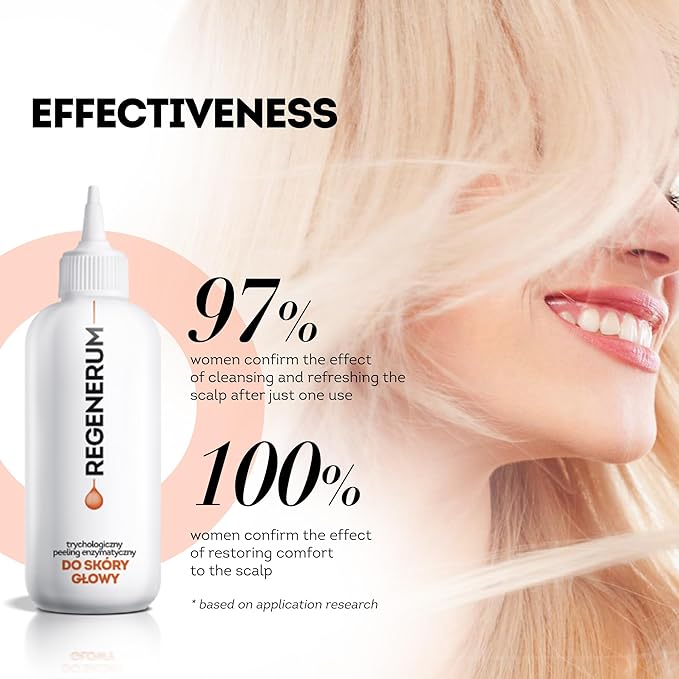 Regenerum - Trichology Line Enzymatic Scalp Peeling - Intensive Cleansing Formula with Bromelain, Acids, and Urea, Prevents hair Loss - 110ml