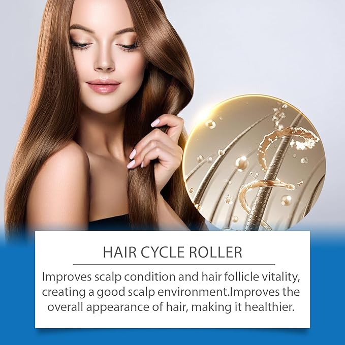 3% Rosemary Oil Hair Growth Serum Roll-On 30ml with Redensyl & Anagain, DHT-Blocking Scalp Treatment to Reduce Hair Fall & Help Thicker, Fuller Hair for Women & Men