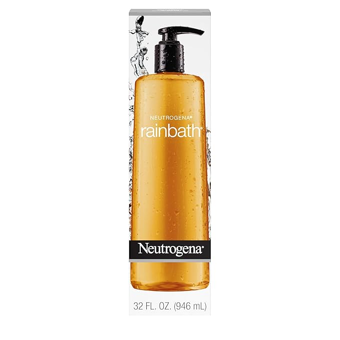 Neutrogena Rainbath Cleansing Shower & Bath Gel, Daily Moisturizing Body Wash Cleanser & Shaving Gel for Men & Women, Clean-Rinsing Creamy Lather for Softer & Smoother Skin, Original Scent, 32 fl. Oz