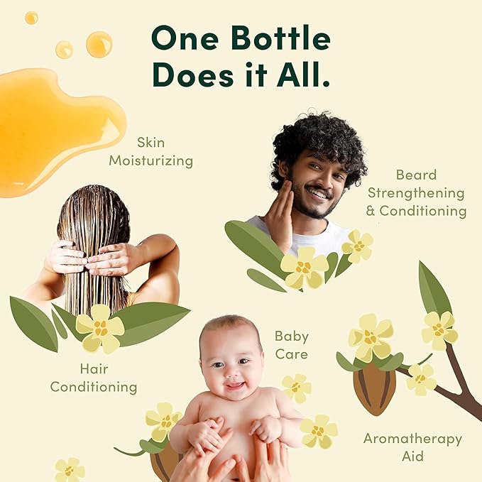 HobaCare Hexane Free Jojoba Oil for Nails & Cuticles, Dry Skin, Beard Care, Scalp Massage Therapy – Mini Travel Size Pure Unrefined Natural Carrier Oil for Skincare, Shaving, Hair Treatment (4.22 oz)