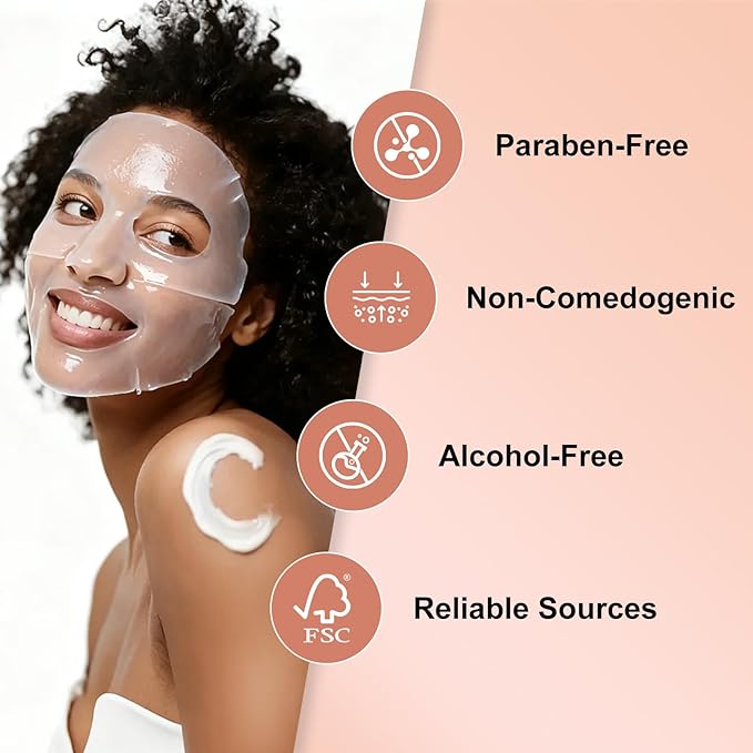 Bio-Collagen Real Deep Face Mask,with Niacinamide Hyaluronic Acid Collagen Deeply Hydrating Brightening Anti-Aging Elasticity Improvement Overnight Facial Mask For Glass Glow Skin 4 Sheets