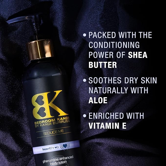 Bedroom Kandi Body Lotion | Pheromone Enhanced Moisturizing Body Lotion by Kandi Burruss | Nourishing Olive Oil, Coconut Oil, Shea Butter | Heartthrob Scent | Attract Men & Women