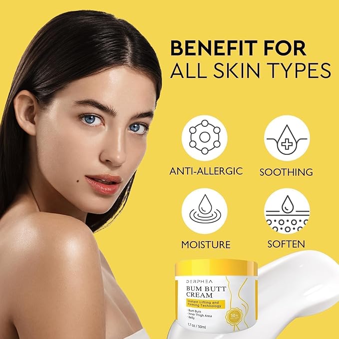 Body Tightening and Firming Cream: Crepey Skin Firming Lotion for Bum, Thighs, Arm & Belly–Skin Toning & Cellulite Reduction Cream