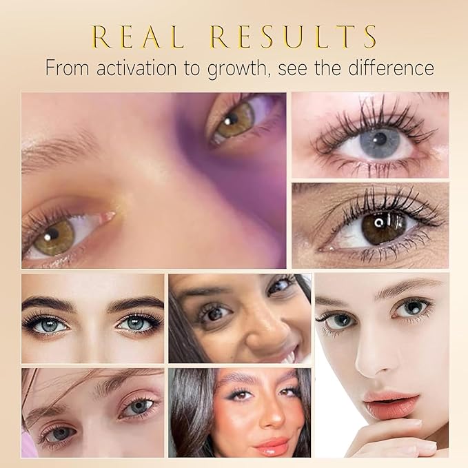 Eyelash Growth Serum – 15 Plant Extracts for Longer, Denser & Robust Lashes,Boosts Natural Lash Development,eyelash serum,Enhance Natural Beauty, Hypoallergenic Oil Free,lash growth serum(PURE GOLD)