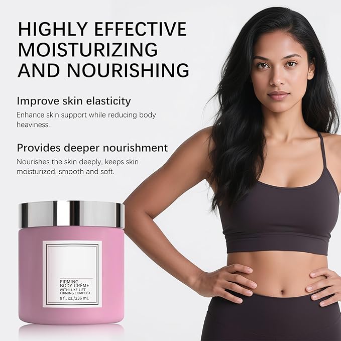 New Champagne Moisturizing Firming Body Creme for Hydrating, Skin Moisturizer Tightens, Hydrates Dry Skin on Arms, Legs, Belly & Neck - Day and Night - 1 Pack (Aloe Vera, 8 Fl Oz/236 ML)