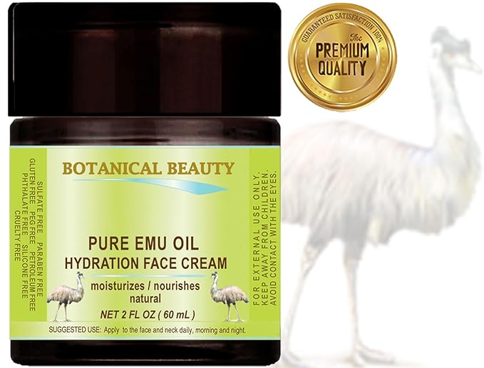 PURE EMU OIL HYDRATION FACE CREAM For Normal - Dry - Sensitive Skin. Moisturizing and Nourishing. 2 Fl. oz. - 60 ml by Botanical Beauty