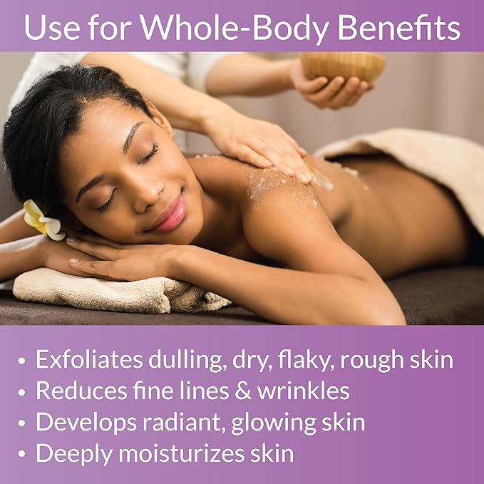 Whole Body Scrub - Infused with Coconut Oil, Exfoliating Sugar Scrub for Smooth and Soft Skin, Exfoliates & Restores Skin's Natural Biosphere, Lavender 20 oz
