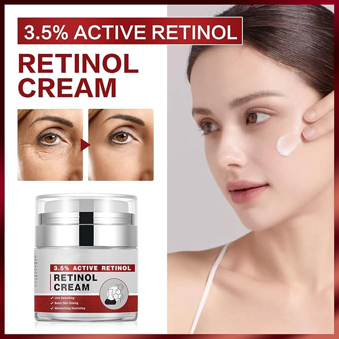 Retinol Anti Aging Face Moisturizer Creams for Face, Collagen Cream With Hyaluronic Acid, Face Lift Cream for Skin Tightening and Firming, Wrinkle Smoother for Women & Men