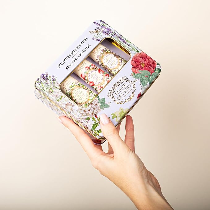 Panier des Sens - Mini Hand Cream Set - Birthday, Gifts for Women - Rose, Lavender, Verbena Natural Hand Cream - Gift Ideas Made in France - 97% Natural - Hand Lotion Travel Size 3x1 Floz