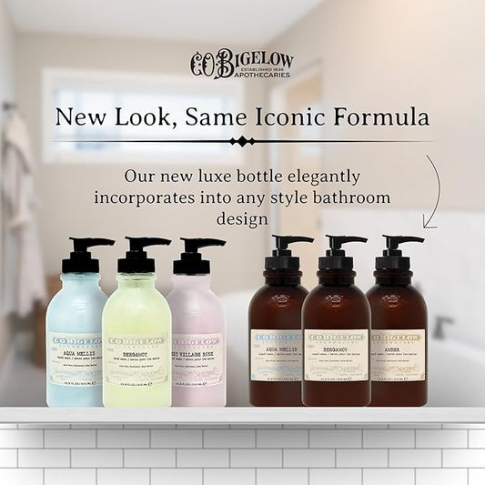 C.O. Bigelow Bergamot Hand Wash, Iconic Collection Liquid Hand Soap with Shea Butter, Glycerin, Aloe Vera, 10.5 Fl Oz