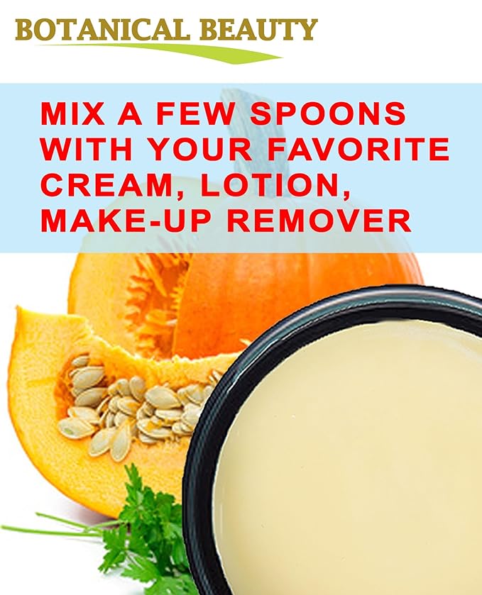 Botanical Beauty PUMPKIN SEED OIL BUTTER Australian Natural VIRGIN UNREFINED RAW for Face, Skin, Damaged Hair, Lip, Nails (16 Fl Oz)
