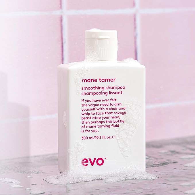 EVO Mane Tamer Smoothing Shampoo - Cleans, Smooths, & Strengthens Hair - Reduces Frizz - 300ml / 10.1fl.oz - 300ml / 10.1fl.oz