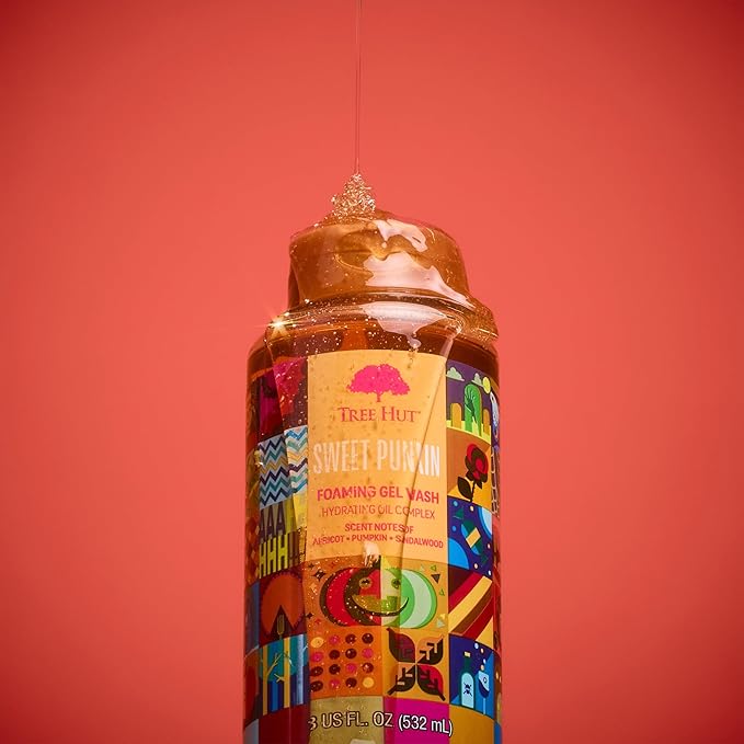 Tree Hut Sweet Punkin Wash, Gently Cleanses and Leaves Skin Looking Fresh and Radiant, Body Wash, Fall Limited Edition Scent, 18 fl oz