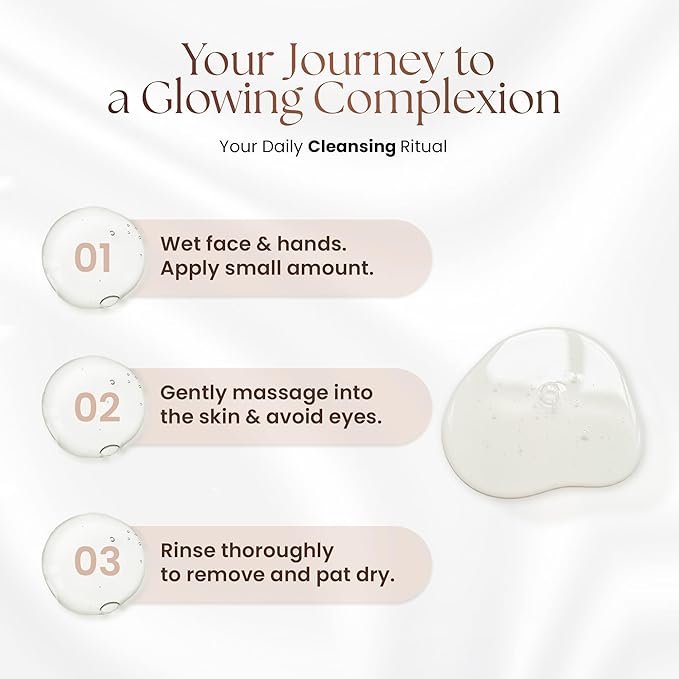 GlycoPeptide Radiance Cleanser β Gentle Exfoliating and Hydrating Face Wash with Glycolic Acid, AHAs, Peptides, Vitamins C and E β Radiance-Enhancing Daily Cleanser β 4.73 fl oz / 140ml