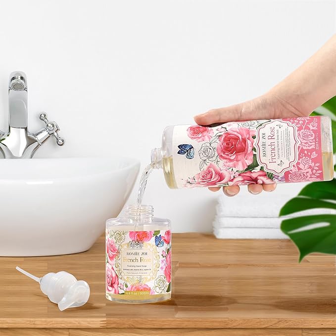 Foaming Hand Soap Refill, Rose, Gentle & Moisturizing Formula, 1 L/ 33.8 FL OZ