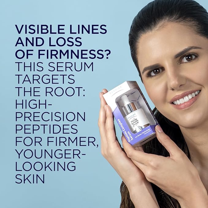 Dernier Peptide Serum for Face 5% - Powerful Multi-Peptide with Hyaluronic Acid Serum Skin Hydrating Brightening Dark Spot Treatment Anti-Aging Reduces Fine Lines & Wrinkles Antioxidant Glow (1 fl oz)