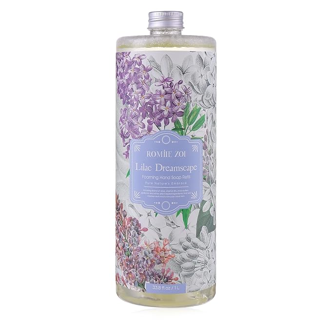Foaming Hand Soap Refill, Lilac, Gentle & Moisturizing Formula, 1000 ML/ 33.8 FL OZ