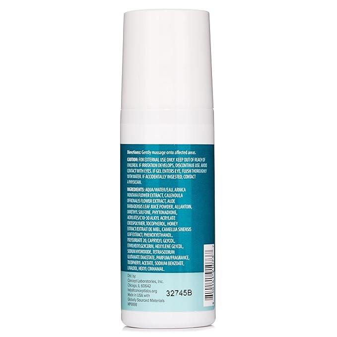 Miracle Plus Natural Arnica Bruise Body Gel Roll On Applicator | Arnica Montana Lotion For Thin Skin Bruising And Swelling After Surgery | Vitamin K Cream | Skin Care Ointment For Bruises, 3 Fl Oz