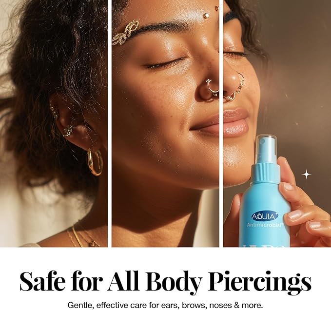 Hypochlorous Acid Spray for Face and Skin | Piercing Aftercare Spray | 4 oz Hypochlorous Acid Sprays for Face, Skin, Acne, Eczema, Body Acne Sprays, Piercing Aftercare, Facial Wound Solution, Workout