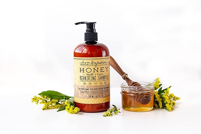 Urban Hydration Honey Health and Repair Shampoo and Detangler Duo Pack | Sulfate, Paraben and Dye Free, Cleanses, Detangles, Hydrates, Tames Frizz, and Repairs For Soft and Shiny Hair, All Hair Types