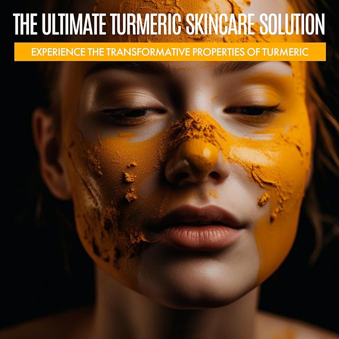 Turmeric Serum for Face & Body – All Natural Turmeric Skin Brightening Serum for Dark Spots – Cleanses Skin, Fights Acne, Evens Tone, Scars – Pure Turmeric Oil Skincare Treatment for All Skin Types