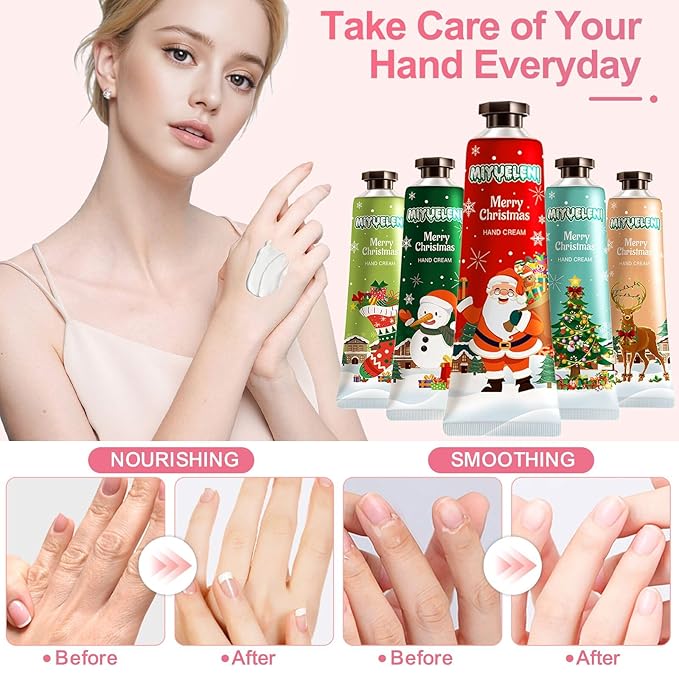 20 Pack Christmas Hand Lotion Gifts Set,Moisturizing Hand Cream for Women, Mini Travel Size Holiday Gifts, Stocking Stuffers & Bulk Gifts for Christmas Appreciation 30ml