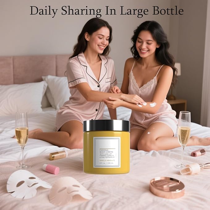 Champagne Firming Body Cream, Advanced Champagne Body Cream with Luxe-Lift Complex - Visibly Tighten & Lift Crepey Skin on Arms, Legs, Hydrating Anti-Aging Champagne Body Firming Cream, 8 oz