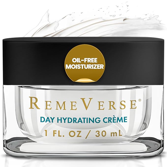 RemeVerse Day Hydrating Crème - Skin-Renewing Face Moisturizer for Women & Men, Hydrating Formula with Hyaluronic Acid, Peptides, Collagen & Glycerin for All Skin Types - Nourishing Facial Cream