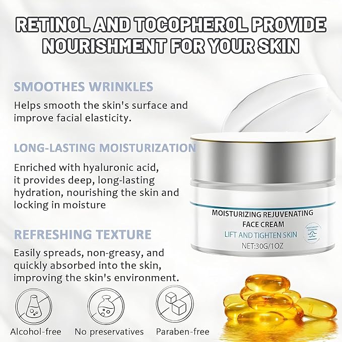 Milaura Beauty Age-Defiance Crème | Collagen & Retinol Moisturizer for Mature Skin Instant Face Lift Cream for Tightening, Firming & Wrinkle Smoothing - Vitamin Enriched, Non-Greasy (1 PCS, 30g)