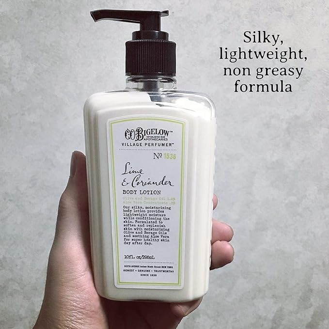 C.O. Bigelow Lime Coriander Apothecary Duo Hand Care Gift Set, Hand Wash & Body Lotion, Liquid Soap & Moisturizing Lotion, Set of 2, 10 Fl Oz