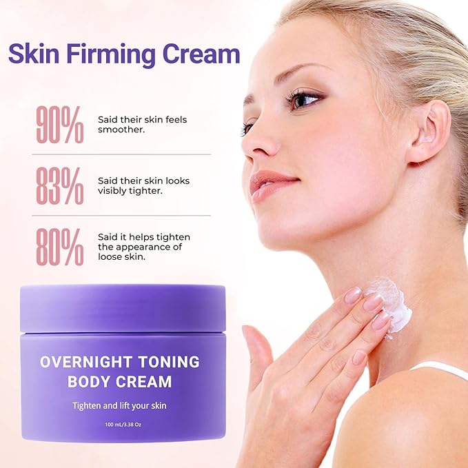 Overnight Toning Whip, Instant Skin Tightening Cream for Body, Body Firming Cream for Women, Improve Skin Sagging and Fine Lines, Natural Ingredients for All skin Types (2PC)