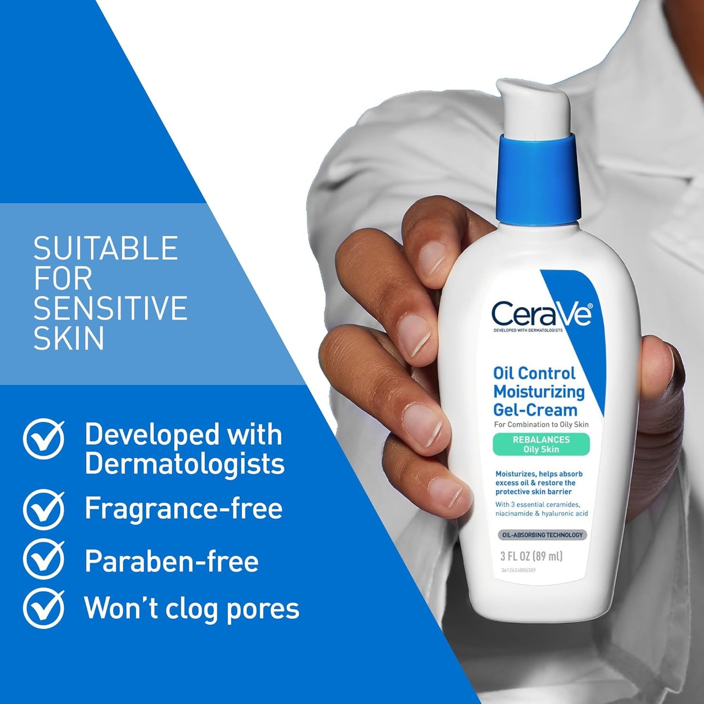 Oil Control Gel-Cream Moisturizer – For Oily Skin, Fragrance-Free 💦✨