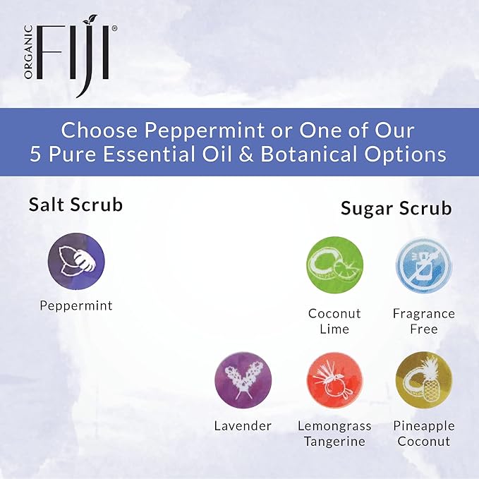 Whole Body Scrub - Infused with Coconut Oil, Exfoliating Sea salt Scrub for Smooth and Soft Skin, Exfoliates & Restores Skin's Natural Biosphere, Peppermint 20 oz