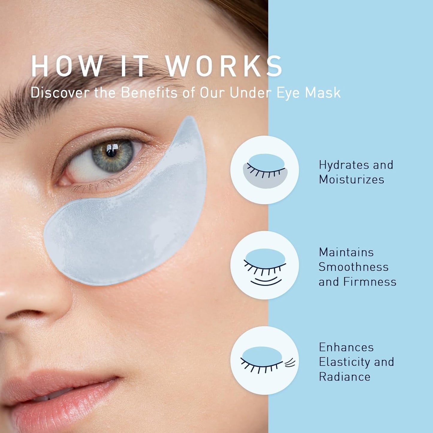 under Eye Patches for Dark Circles: 30 Pairs Retinol Collagen Eye Gels Mask - Reduce Wrinkles Puffy & Bags - Skin Treatment Pads - anti Aging Moisturizer for Women (Blue)
