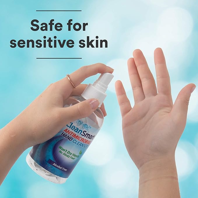 CleanSmart Skin & Hand Cleanser, 2 Ounce Spray Bottle (Pack of 3) Alcohol-Free Safe Cleanser