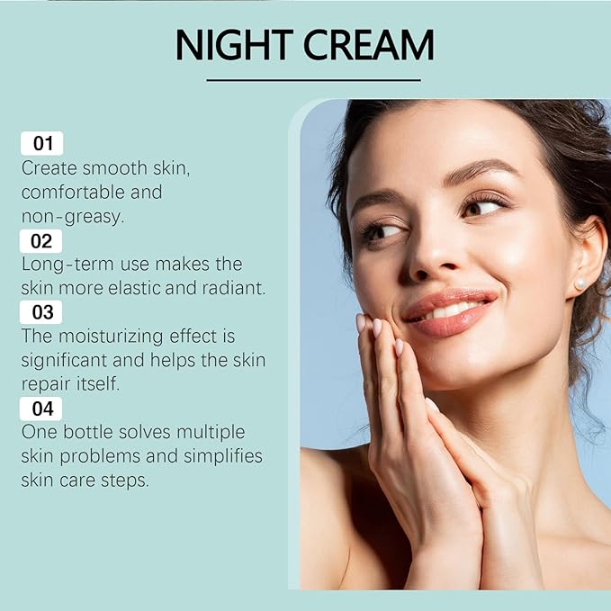 Anti-Aging Face Moisturizer - Advanced Repair Daily Facial Moisturizing Cream for Fine Lines & Wrinkles, Hydrating and Moisturizing, Night Cream for Sensitive Skin 1.75 Fl Oz