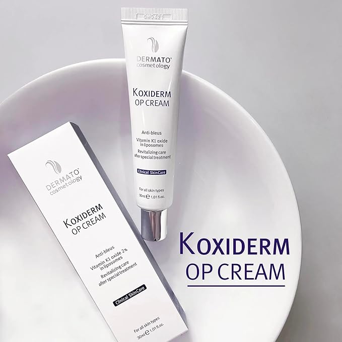 Vitamin K1 Oxiderm Cream Minimizing Appearance of Old and New Scars, Dark Eye Circles, Bruises, Varicose Veins, Purpura and Redness 1.01Oz