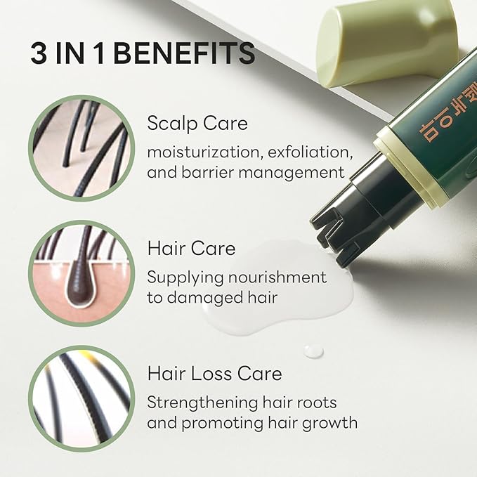 Scalp Intensive Hair Growth Serum|Biotin & Panthenol Leave-In Ampoule for Hair Loss, Thinning Hair, Scalp Hydration & Strengthening|Korean Hair Care (2.02 fl oz)