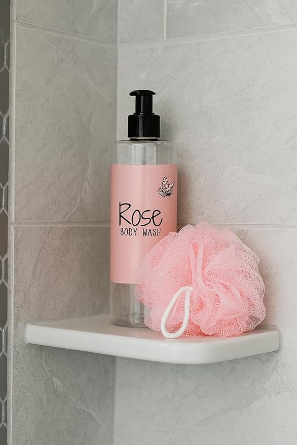 ROSE Natural Body Wash for Women Sulfate Free, Dye Free, with Naturally Derived Ingredients, Hydrating, Gentle Cleaning for Dry and Sensitive Skin 16oz